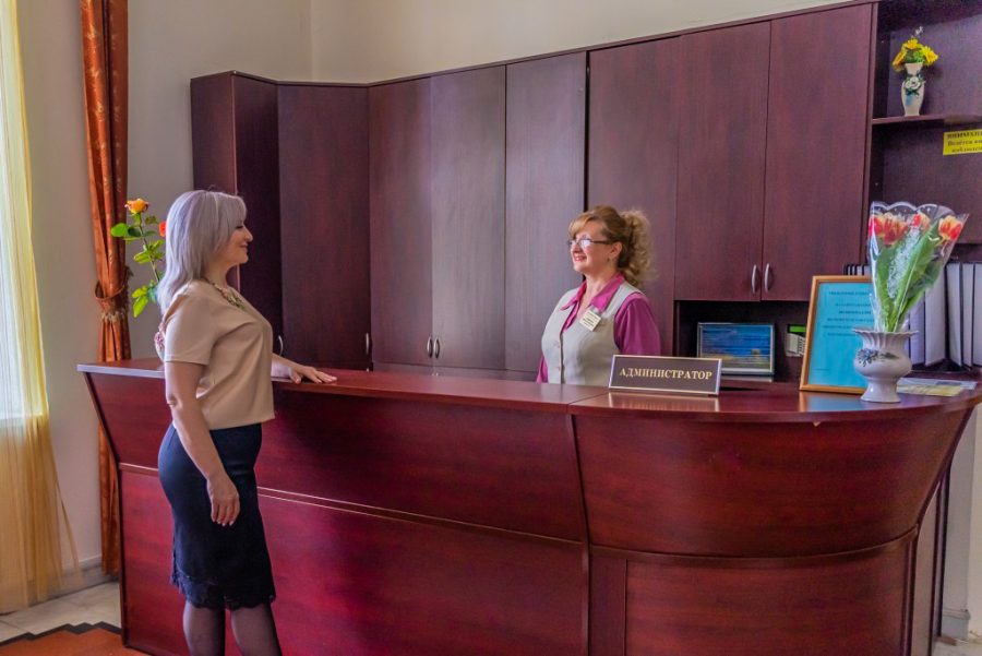 Ресепшн в санатории им.И.М.Сеченова в городе Ессентуки - фотография